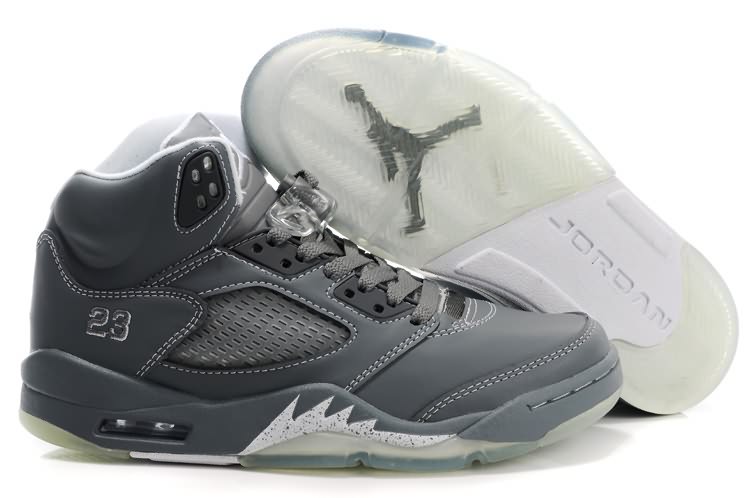 Authentic Womens Air Jordans 5 Cool Grey White On Sale